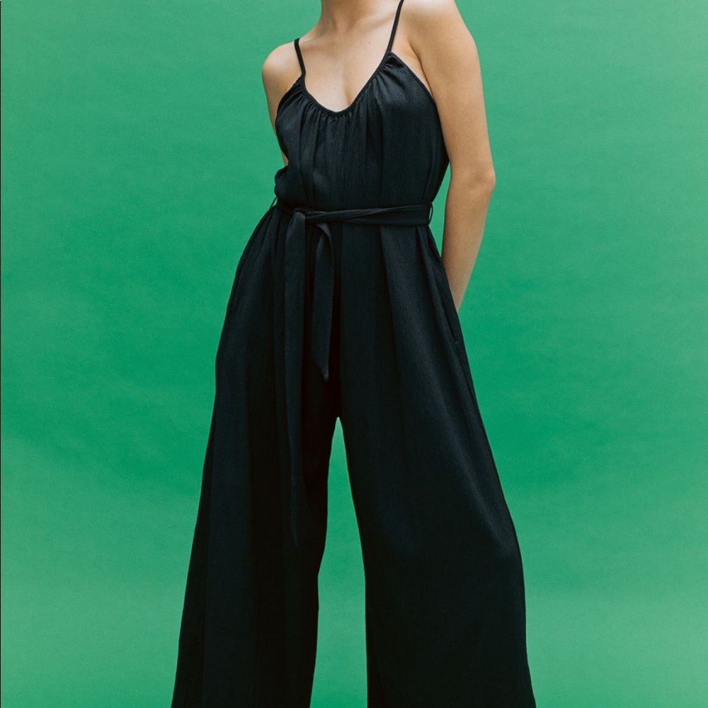H&M tie belt jumpsuit